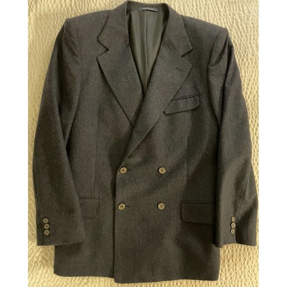 Yves Saint Laurent Tom Ford Era DB Cashmere Blend Wide Lapel